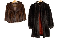 Fur Stole & Faux Fur Coat