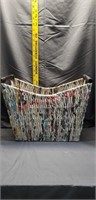 Handmade waste basket made of news papers. Yep,