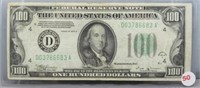 Series of 1934-B $100 federal reserve note.