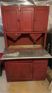 Antique kitchen Hoosier cabinet, two section