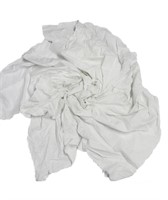 (1) Box White Cotton Recycled Sheeting Rags 25 Lb