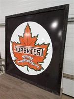Repro Tin Supertest Square Sign W/ Frame