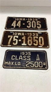 1935 license plates