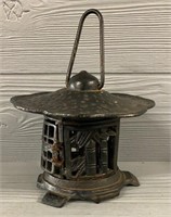 Vintage Cast Iron Asian Pagoda Lantern