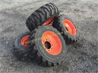 (5) Bobcat 10-16.5 Tires & Rims