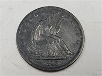 1840 Liberty Silver Seated Half Dollar Dollar