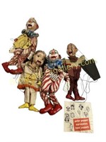 Four Vintage Toy Marionettes