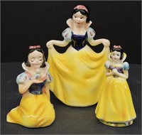 (AC) Porcelain Snow White Figurines.  Tallest