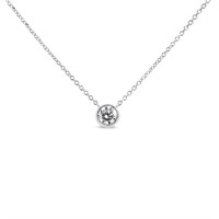 10k Gold .50ct Diamond Modern Bezel-set Necklace