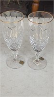 Pair of Waterford Chelsea Gold Iced Tea Glasses