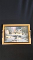 Thomas Kinkade "Deer Creek Cottage" Tray