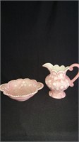 Erwin Pottery Pink Pitcher & Washbasin