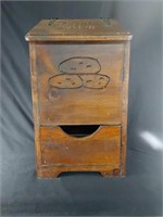 Wooden Taters & Onyuns Flip top Bin with drawer