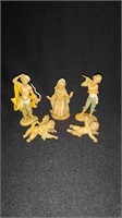 1983 5pcs Small Fontanini Nativity figurines