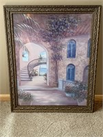 Framed Palm Tree Picture 32” x 26”