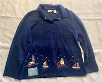 Ladies Navy Blue Nautical Sweater Size 1X New