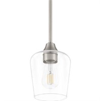 Hampton Bay Pavlen 1-Light Brushed Nickel Pendant