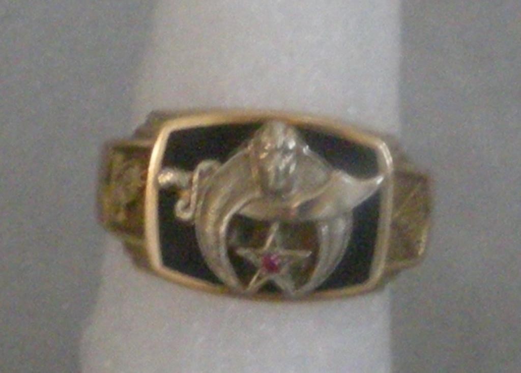 Masonic 14k Gold Ring #1.