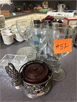 Wine Glasses and Glass Bowl