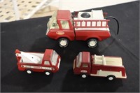3 Tonka fire trucks