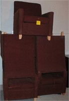 lot of 5 maroon chairs