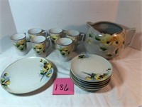 Hand painted Japan dishes, some marked Nippon