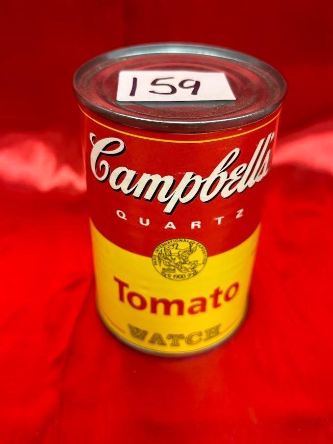 1996 Campbell soup tomato soup quartz watch w/tin