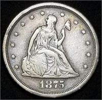 1875-S Seated Liberty Twenty Cent Piece Nice