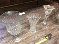 (3) Crystal Vases