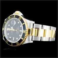Rolex Submariner Watch: 18K Gold & Stainless Steel