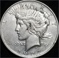 1927-D Peace Silver Dollar from Set