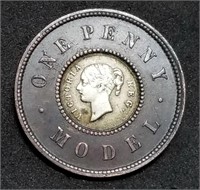 Queen Victoria One Penny Model Token