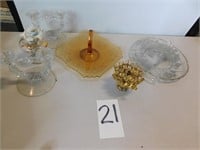 CANDLES HOLDERS AND GLASS