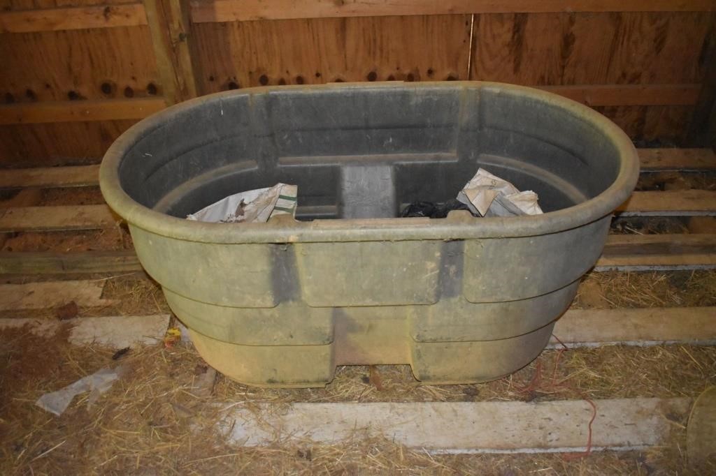 Large plastic water trough; as is