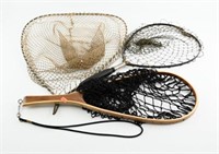 (3) vintage trout nets