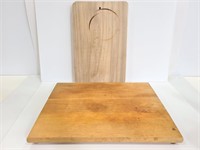 Two wood cutting boards