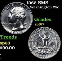 1966 SMS Washington Quarter 25c Grades sp67