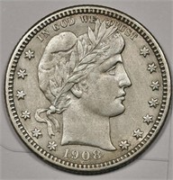 1908 d Superior Barber Quarter