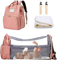 Diaper Bag Baby bed, Travel Bassinet Backpack-PINK