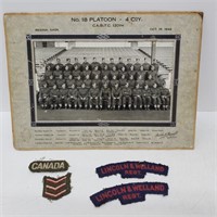 photo of No 18 Platoon Regina Sask and patches