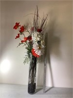 Large vase and flowers