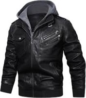 Hood Crew Men’s Stand Collar PU Faux Leather