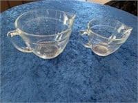 2 Anchor Hocking measuring cups glass