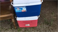 2 RUBBERMAID COOLERS