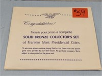 Presidential Solid Bronze Collectors Set