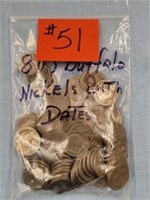 (81) Buffalo Nickels w/Dates