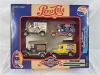 Vintage Pepsi-Cola diecast replica trucks