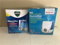 (2) Humidifiers by Vicks and Walgreens