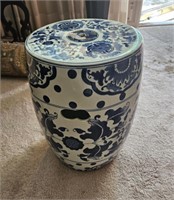 Blue & White Chinese garden seat, ceramic