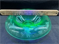 Uranium glass bowl